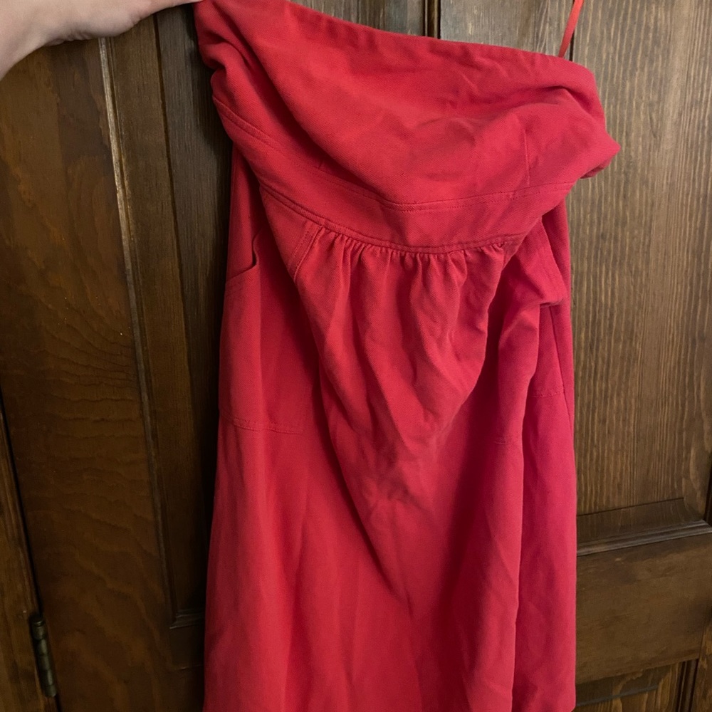 J. Crew - cotton fuchsia strapless dress - Size 4